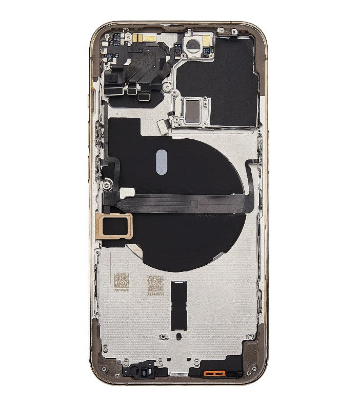 Replacement iPhone 13 Pro Max Battery Back Housing With Small Parts - Gold - Best Cell Phone Parts Distributor in Canada, Parts Source Replacement iPhone 13 Pro Max Battery Back Housing With Small Parts - Gold - Best Cell Phone Parts Distributor in Canada, Parts Source